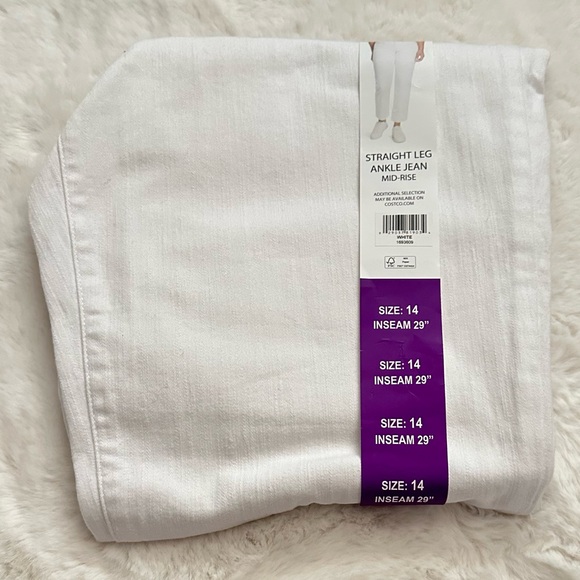 - Ella Moss Ladies' Straight Mid-Rise Ankle Jeans, White - Picture 11 of 11